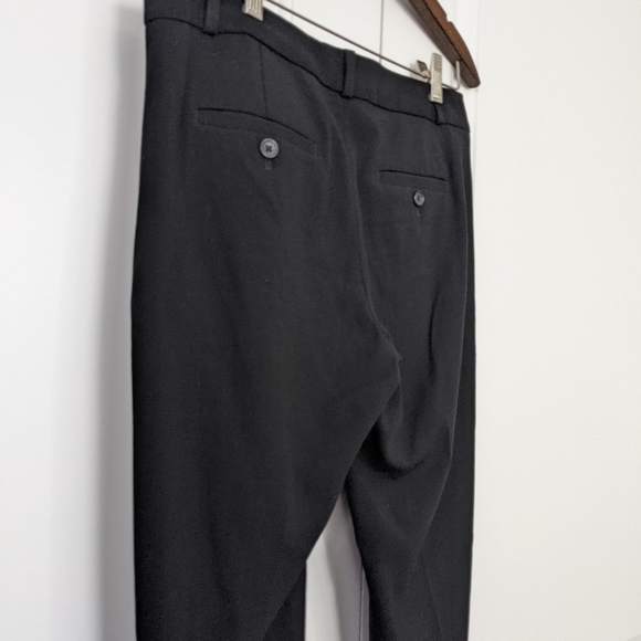 Banana Republic Avery Straight-Fit Black White Stripe Washable Ankle Pant Sz 2 - Picture 10 of 14